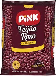 Pacote de feijão roxo de 1kg