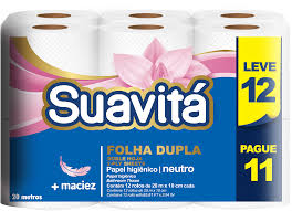 Pacote de papel higiênico folha dupla